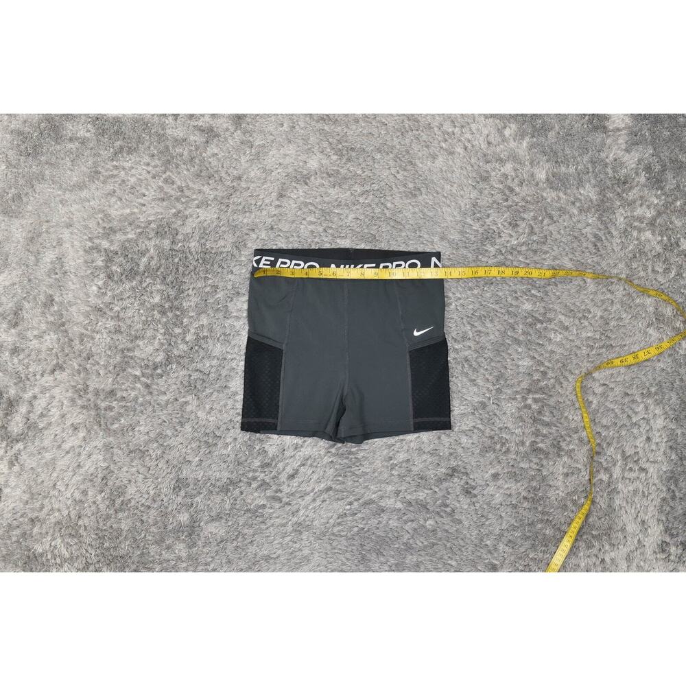 Nike Pro Dri Fit Women's Medium Gray Compression Shorts Pull On Solid Gym - Picture 6 of 6